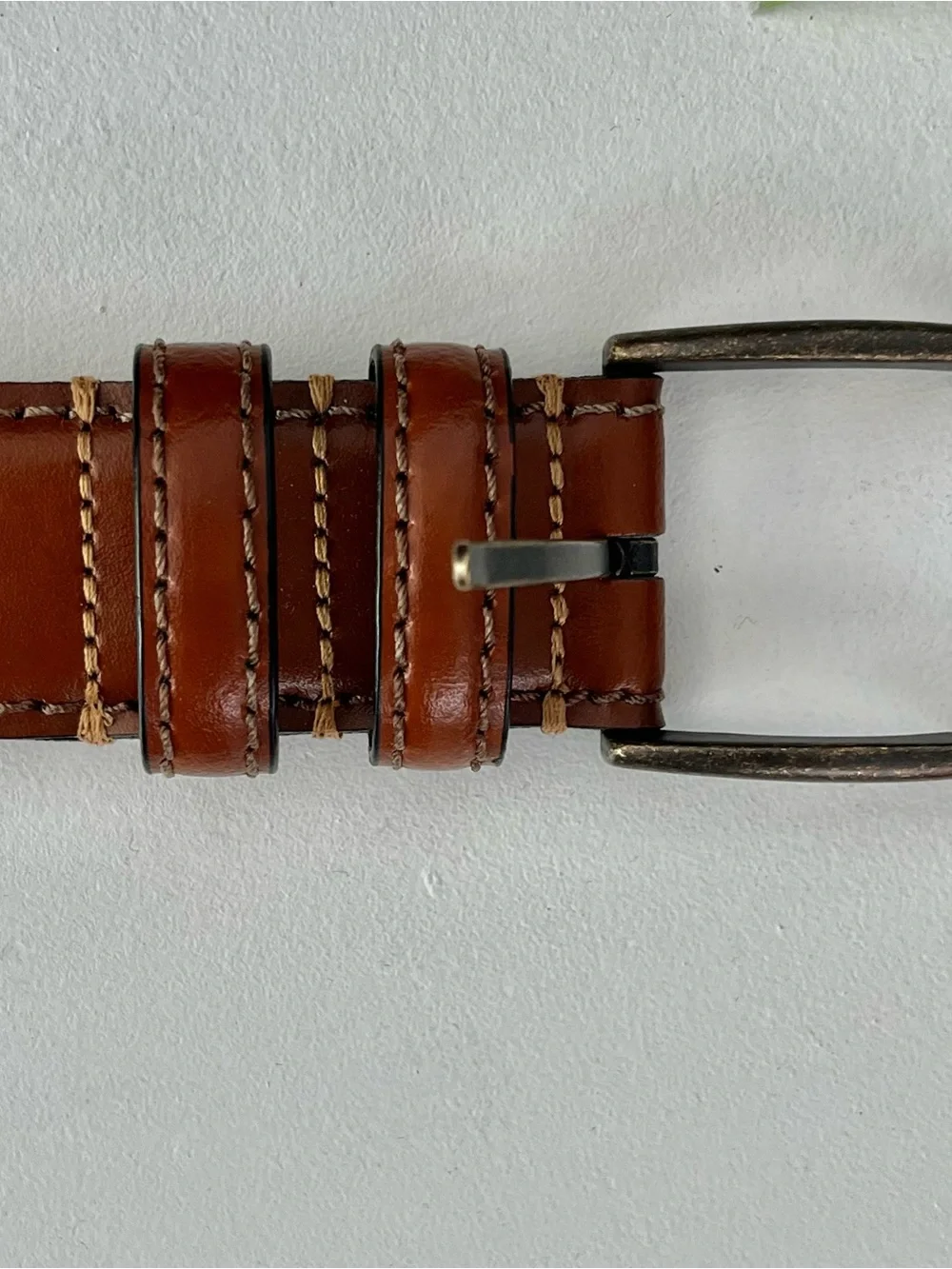 NWT Joseph Abboud Brown Genuine Leather Dress Belt Handcrafted in Italy Size 38